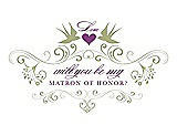 Front View Thumbnail - Mint & Orchid Will You Be My Matron of Honor Card - Classic