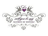 Front View Thumbnail - Mocha & Orchid Will You Be My Matron of Honor Card - Classic