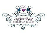 Front View Thumbnail - Mosaic & Orchid Will You Be My Matron of Honor Card - Classic