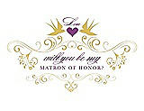 Front View Thumbnail - Marigold & Orchid Will You Be My Matron of Honor Card - Classic