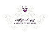 Front View Thumbnail - Marshmallow & Orchid Will You Be My Matron of Honor Card - Classic