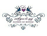 Front View Thumbnail - Ocean Blue & Orchid Will You Be My Matron of Honor Card - Classic