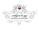 Front View Thumbnail - Oyster & Orchid Will You Be My Matron of Honor Card - Classic