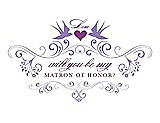 Front View Thumbnail - Pansy & Orchid Will You Be My Matron of Honor Card - Classic