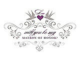 Front View Thumbnail - Pebble Beach & Orchid Will You Be My Matron of Honor Card - Classic