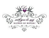 Front View Thumbnail - Pewter & Orchid Will You Be My Matron of Honor Card - Classic