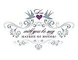 Front View Thumbnail - Platinum & Orchid Will You Be My Matron of Honor Card - Classic