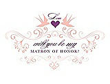 Front View Thumbnail - Primrose & Orchid Will You Be My Matron of Honor Card - Classic
