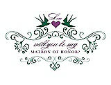 Front View Thumbnail - Pine Green & Orchid Will You Be My Matron of Honor Card - Classic