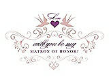 Front View Thumbnail - Petal Pink & Orchid Will You Be My Matron of Honor Card - Classic