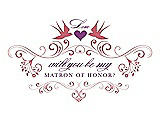 Front View Thumbnail - Papaya & Orchid Will You Be My Matron of Honor Card - Classic