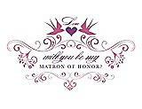 Front View Thumbnail - Pretty In Pink & Orchid Will You Be My Matron of Honor Card - Classic