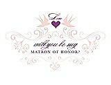 Front View Thumbnail - Rose Water & Orchid Will You Be My Matron of Honor Card - Classic