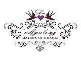 Front View Thumbnail - Ruby & Orchid Will You Be My Matron of Honor Card - Classic