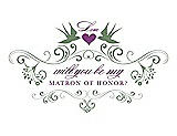 Front View Thumbnail - Sage & Orchid Will You Be My Matron of Honor Card - Classic