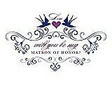 Front View Thumbnail - Sapphire & Orchid Will You Be My Matron of Honor Card - Classic