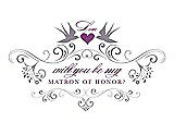 Front View Thumbnail - Shadow & Orchid Will You Be My Matron of Honor Card - Classic