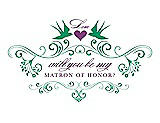 Front View Thumbnail - Shamrock & Orchid Will You Be My Matron of Honor Card - Classic