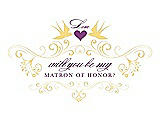 Front View Thumbnail - Sunflower & Orchid Will You Be My Matron of Honor Card - Classic