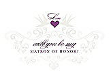 Front View Thumbnail - Snow White & Orchid Will You Be My Matron of Honor Card - Classic