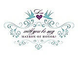 Front View Thumbnail - Spa & Orchid Will You Be My Matron of Honor Card - Classic