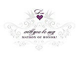 Front View Thumbnail - Starlight & Orchid Will You Be My Matron of Honor Card - Classic