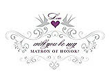 Front View Thumbnail - Sterling & Orchid Will You Be My Matron of Honor Card - Classic
