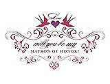 Front View Thumbnail - Strawberry & Orchid Will You Be My Matron of Honor Card - Classic