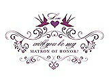Front View Thumbnail - Sugar Plum & Orchid Will You Be My Matron of Honor Card - Classic