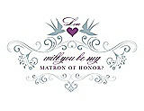 Front View Thumbnail - Surf Spray & Orchid Will You Be My Matron of Honor Card - Classic
