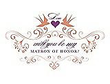 Front View Thumbnail - Tangerine & Orchid Will You Be My Matron of Honor Card - Classic