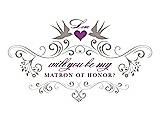 Front View Thumbnail - Taupe & Orchid Will You Be My Matron of Honor Card - Classic