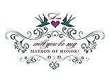 Front View Thumbnail - Teal & Orchid Will You Be My Matron of Honor Card - Classic