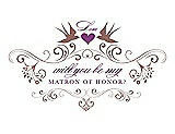 Front View Thumbnail - Toffee & Orchid Will You Be My Matron of Honor Card - Classic