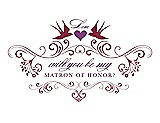 Front View Thumbnail - Valentine & Orchid Will You Be My Matron of Honor Card - Classic