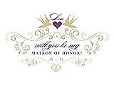 Front View Thumbnail - Venetian Gold & Orchid Will You Be My Matron of Honor Card - Classic