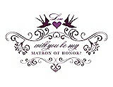 Front View Thumbnail - Wild Berry & Orchid Will You Be My Matron of Honor Card - Classic