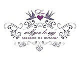 Front View Thumbnail - Wisteria & Orchid Will You Be My Matron of Honor Card - Classic