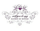 Front View Thumbnail - Wood Violet & Orchid Will You Be My Matron of Honor Card - Classic