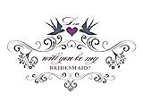 Front View Thumbnail - Blue Steel & Orchid Will You Be My Bridesmaid Card - Classic