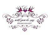 Front View Thumbnail - Cerise & Orchid Will You Be My Bridesmaid Card - Classic