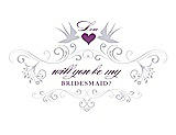 Front View Thumbnail - Dove & Orchid Will You Be My Bridesmaid Card - Classic