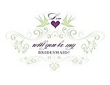 Front View Thumbnail - Honey Dew & Orchid Will You Be My Bridesmaid Card - Classic