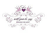 Front View Thumbnail - Hyacinth (iridescent Taffeta) & Orchid Will You Be My Bridesmaid Card - Classic