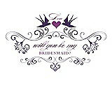Front View Thumbnail - Majestic & Orchid Will You Be My Bridesmaid Card - Classic