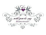 Front View Thumbnail - Mystic & Orchid Will You Be My Bridesmaid Card - Classic