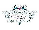Front View Thumbnail - Oasis & Orchid Will You Be My Bridesmaid Card - Classic