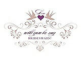 Front View Thumbnail - Pearl Pink & Orchid Will You Be My Bridesmaid Card - Classic