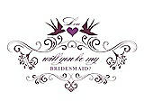 Front View Thumbnail - Plum Raisin & Orchid Will You Be My Bridesmaid Card - Classic