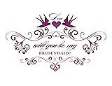 Front View Thumbnail - Persian Plum & Orchid Will You Be My Bridesmaid Card - Classic